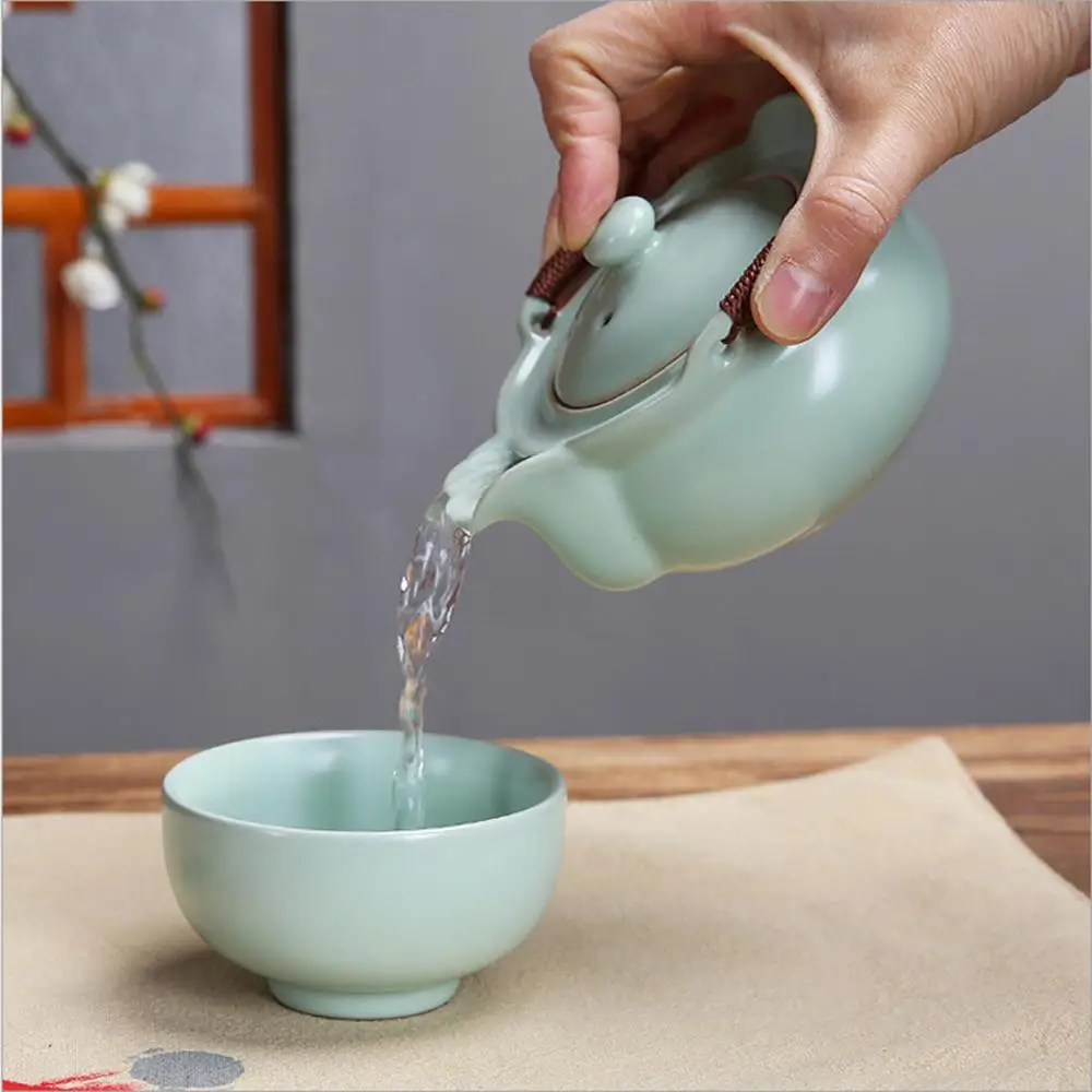 

Ceramics Tea Set Include 1 Pot 1 Cup High Quality Elegant Gaiwan Beautiful And Easy Teapot Kettle Chinese Kung Fu Teaset