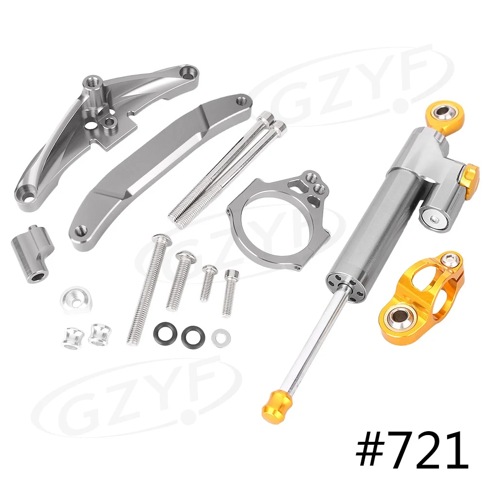 Амортизатор рулевого механизма cnc стабилизатор безопасности управления w/Монтажный кронштейн комплект для Yamaha FZ1 FAZER 2006- из алюминиевого сплава, анодированный