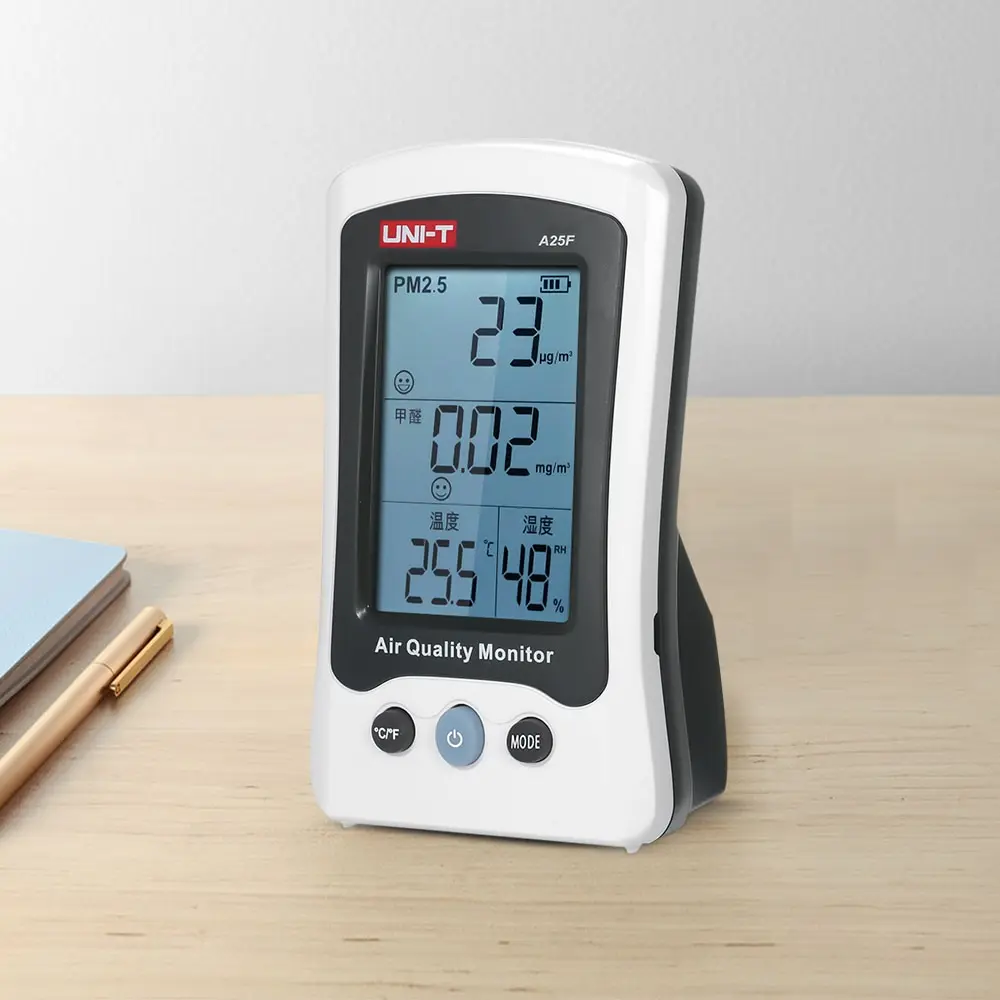 

UNI-T A25F Indoor Air Quality Detector Formaldehyde PM2.5 Monitor Meter Laser Temperature Humidity for Outdoor Environmental