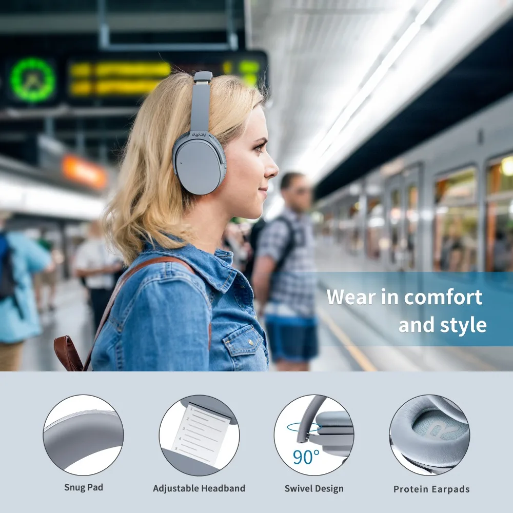 Bluetooth com Caixa de Caso Microfone para Telefones Cancelamento de Ruído Fones de Ouvido sem Fio Fones de Ouvido Fone de Ouvido com Microfone Caso sobre a Orelha Ativo sobre a Orelha Fone de Ouvido com Celulares - Image 3