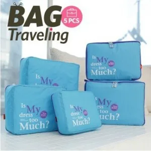 4 Color Travel Bag Necessity Luggage Packing Cube Organizer Nylon Mesh storage Pouch For Clothes Suitcase Tidy Set 2
