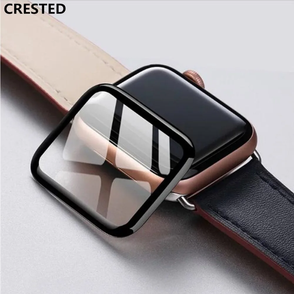 CRESTED screen Protector For Apple Watch 4 band 44mm 40mm 42mm 38mm 3D