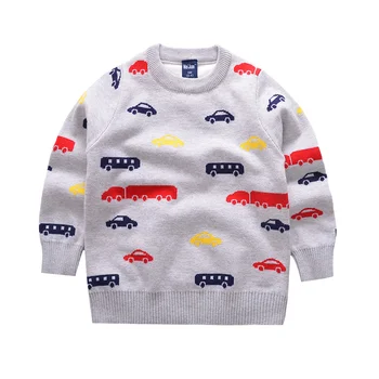 

Hot Sale Boys Kids Sweater Cotton Boy Top 2017 Cartoon Long Sleeve Boys Pullover Sweaters Autumn Winter Warm Children Clothing