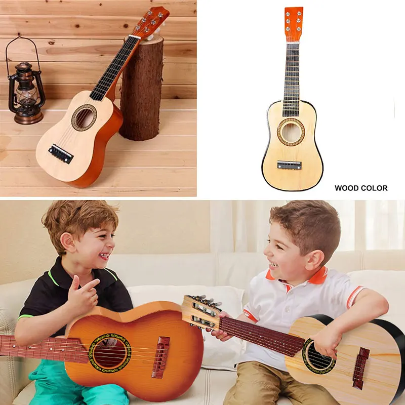 Детские игрушечные гитары Детская гитара 6 струн 2" 8 цветов укулеле группа Музыкальные инструменты ремесла липа детей