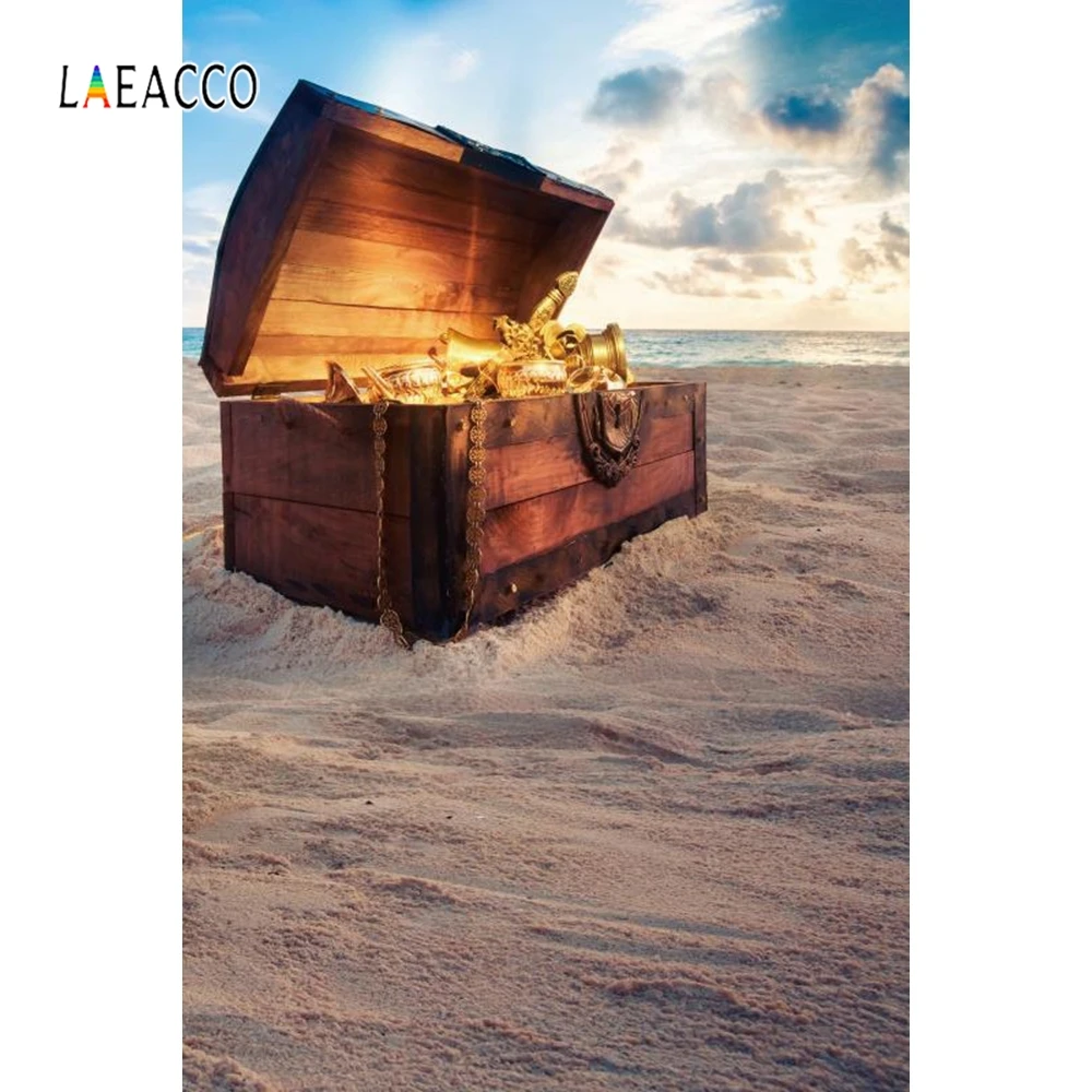 

Laeacco Suitcase Jewelry Pirate Backdrop Baby Portrait Photography Background Customized Photographic Backdrops For Photo Studio