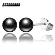 Черно-белая керамическая серьга-гвоздик, серьги для женщин, этнические массивные керамические серьги, материал не вредит здоровью, керамический камень для свадьбы