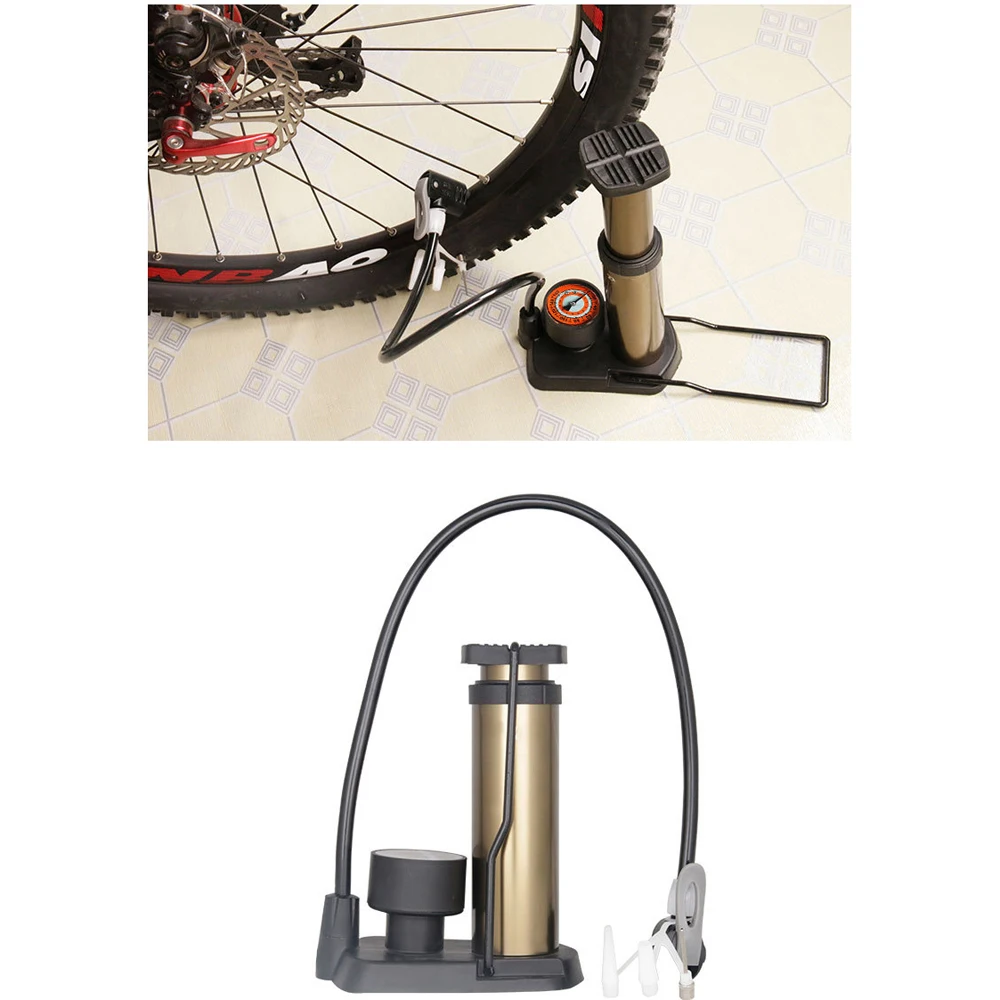 160PSI манометр педаль переносной пол воздушный надувной велосипед насос надувной внешний шланг подходит для Presta Schrader
