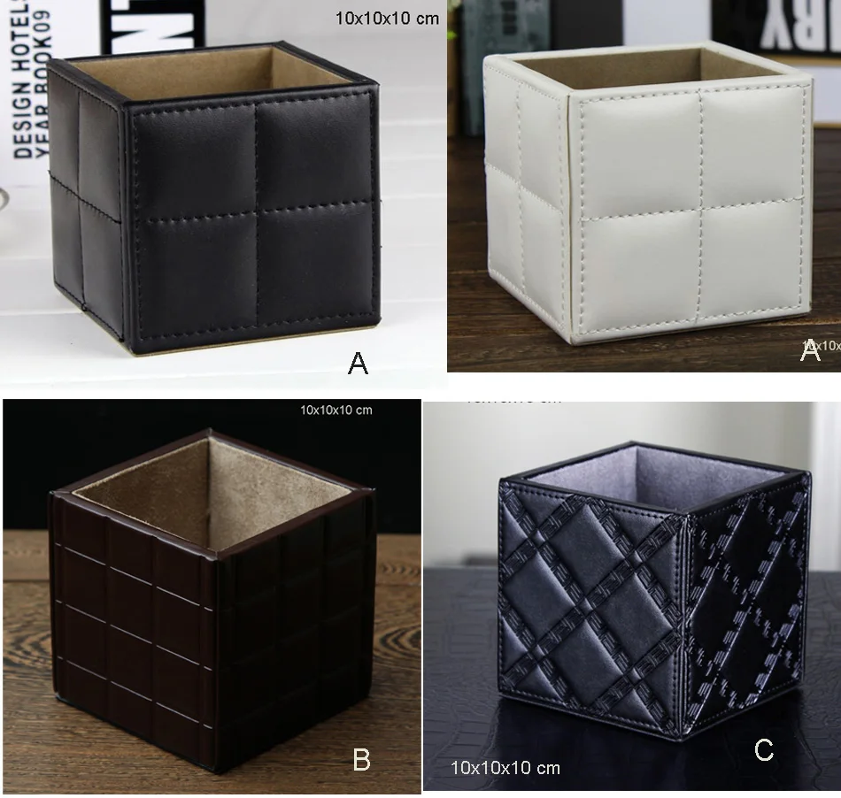 Высота каблука 10 см квадратная сумка из ПУ и кожи Настольный карандаш ручка держатель Чехол Организатор канцелярские принадлежности аксессуары для рабочего стола
