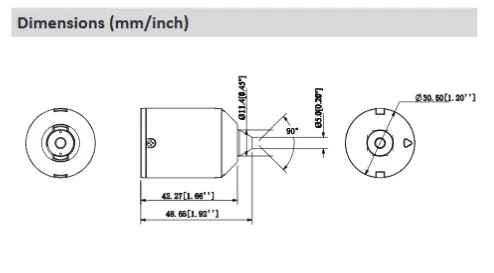 Dahua IPC-HUM8431-L1 4MP скрытый Пинхол сетевая камера датчик блок 2,8 мм фиксированный Пинхол объектив день/ночь WDR IP камера металлический чехол