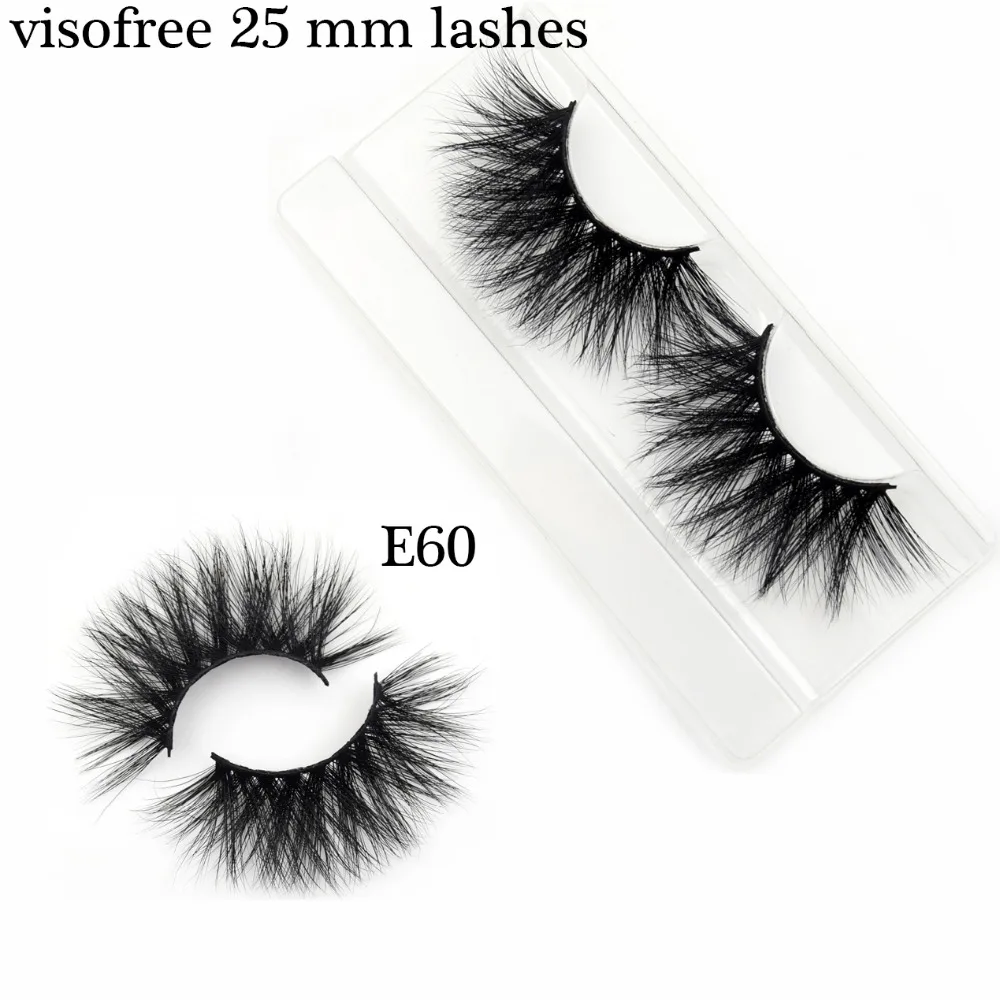 

Visofree 25mm Lashes Dramatic False Eyelashes Fake Lashes Long Makeup 3D Mink Lashes Eyelash Extension Beauty Mink Eyelashes E60