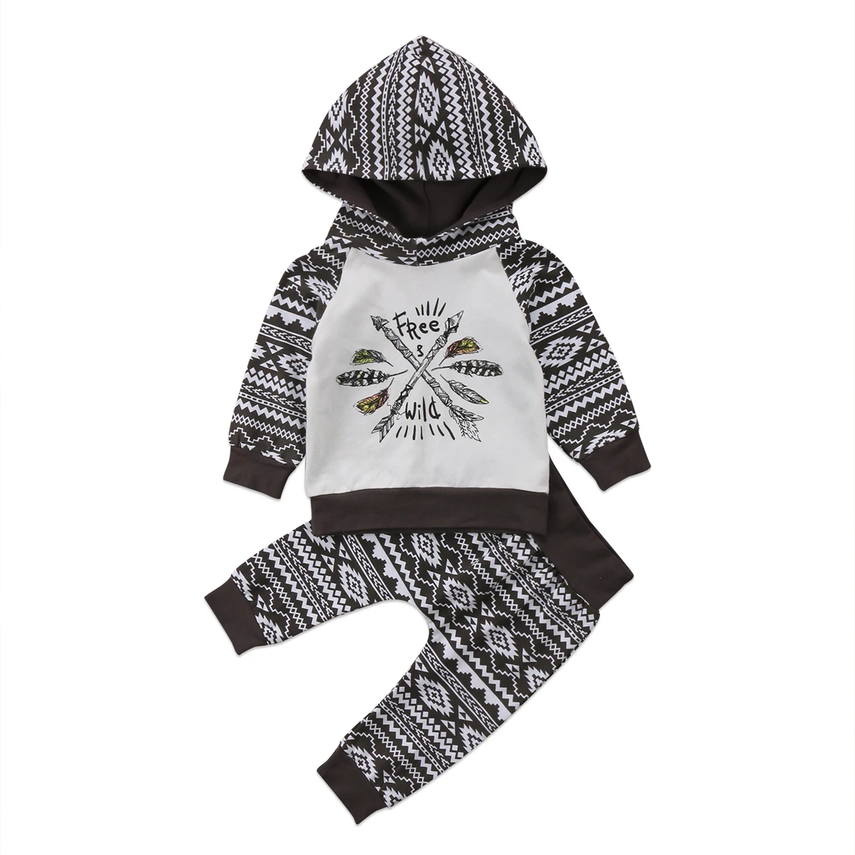 2018 Newborn Cute Baby Boys Long Sleeves Wild Cotton Hooded Shirt Tops