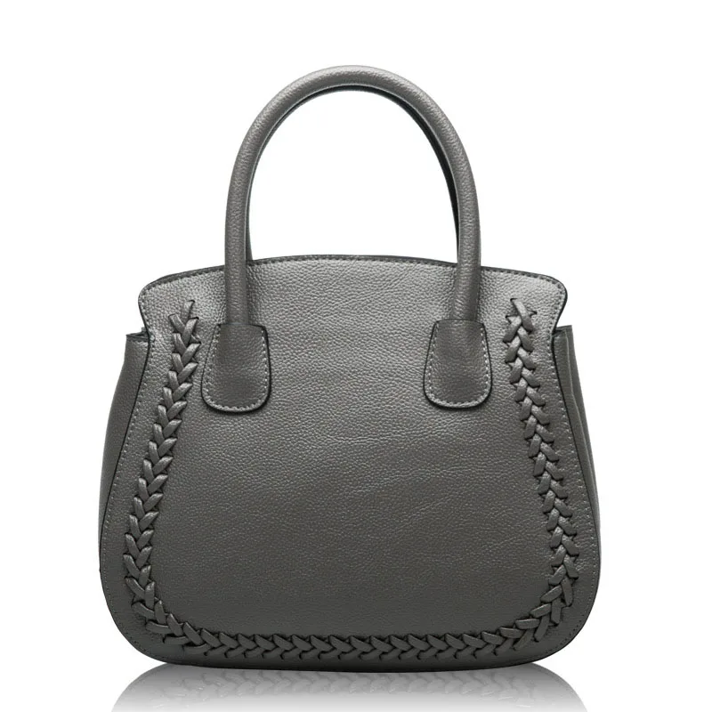Women's new fashion Litchi pattern leather handbags Leather shell-zipper shoulder diagonal bags