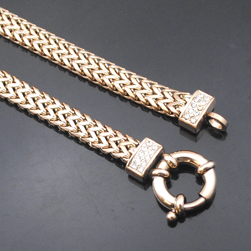 AMUMIU золотой цвет цепочка на шею для мужчин женщин нержавеющая сталь змея цепочки и ожерелья s Цепи KN075