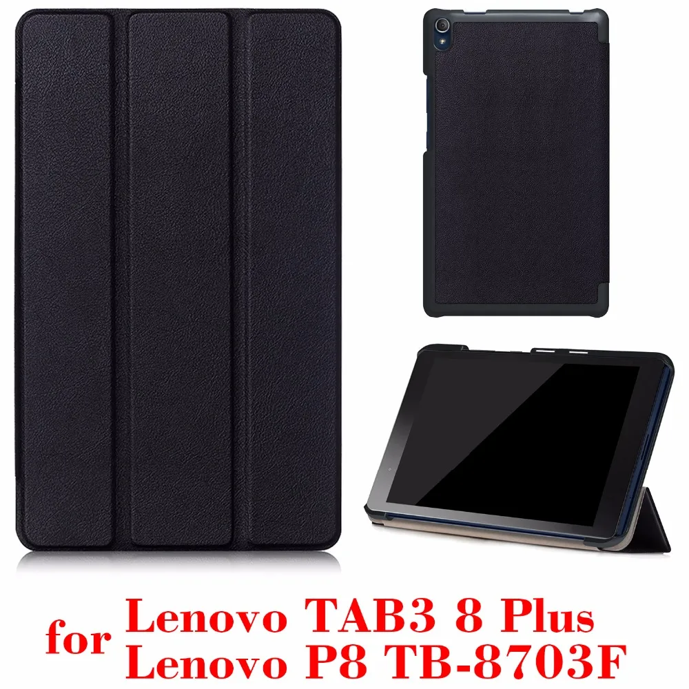 Чехол для Lenovo Tab 3 8 Plus Обложка P8 TB 8703 8703N дюймов планшет 2016 подставка из