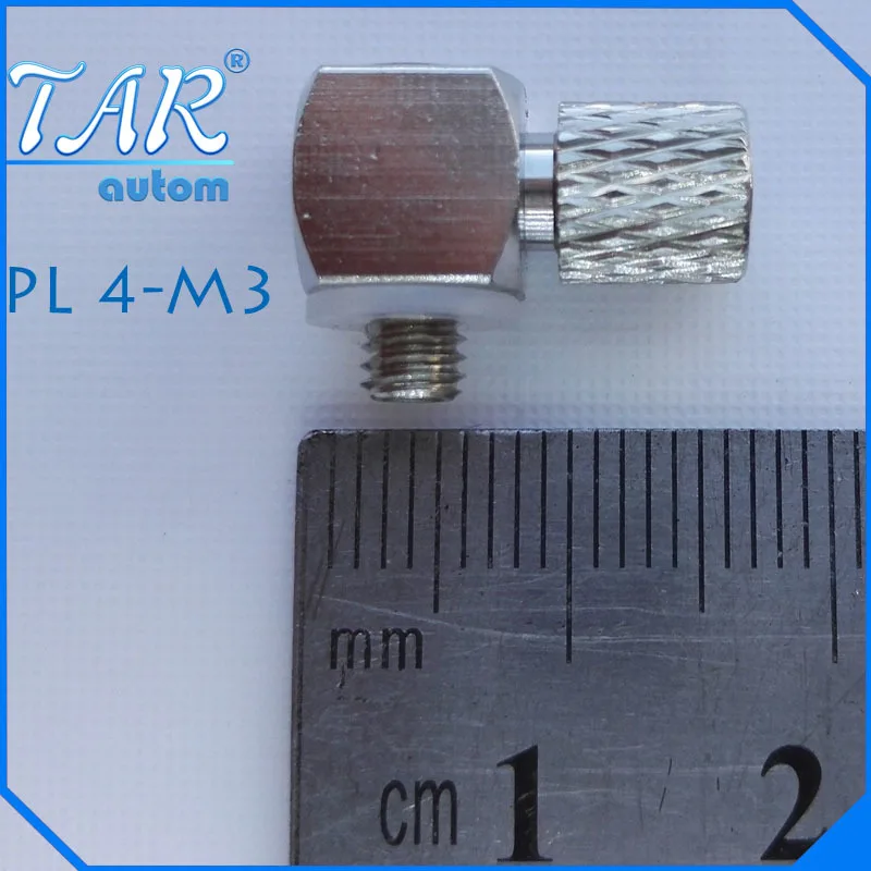 

50 Pieces M4 - 3mm Elbow Pneumatic Pipe Air Hose Quick Fitting Mini Connector Iron