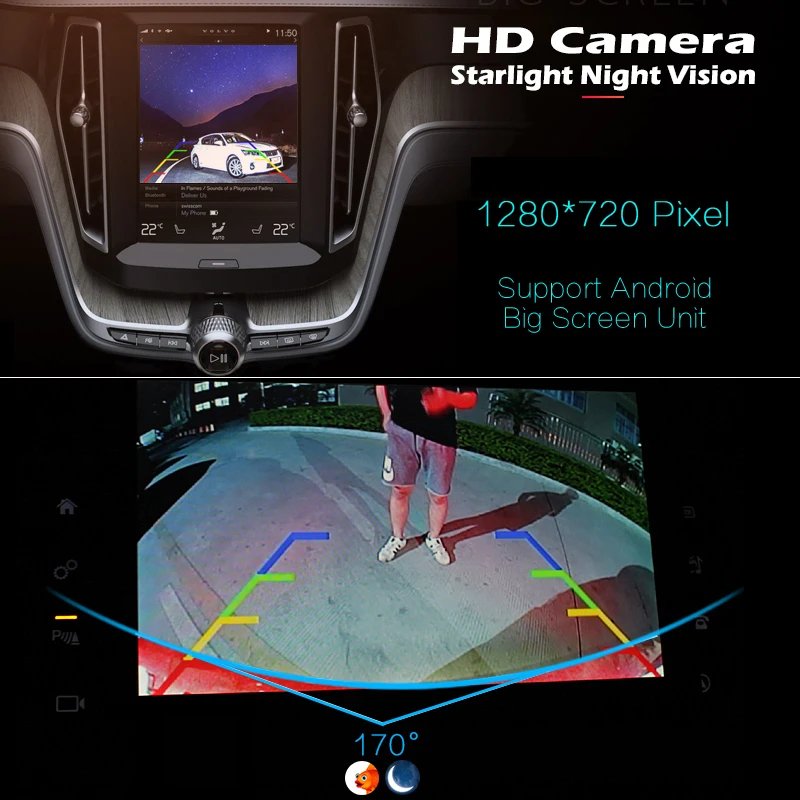 Greenyi HD 170 градусов 1080 P Fisheye sony/mccd объектив Starlight Ночное видение автомобиля обратный заднего вида Камера для Kia K3