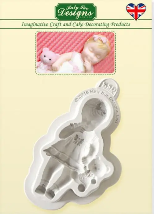

Luyou 3D Cute Silicone Sleeping Baby Mold DIY Girl Baby Cake Mold Cake Decoration Tools Fondant Silicone Mold FM1339