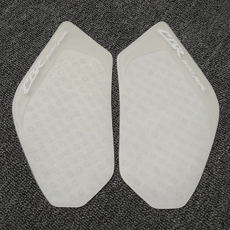 MTCLUB CBR600RR Black Transparent Anti slip Fuel Tank Pad Side Gas Knee Grip Traction Pad for Honda CBR600RR 2003 2004 2005 2006 (2)