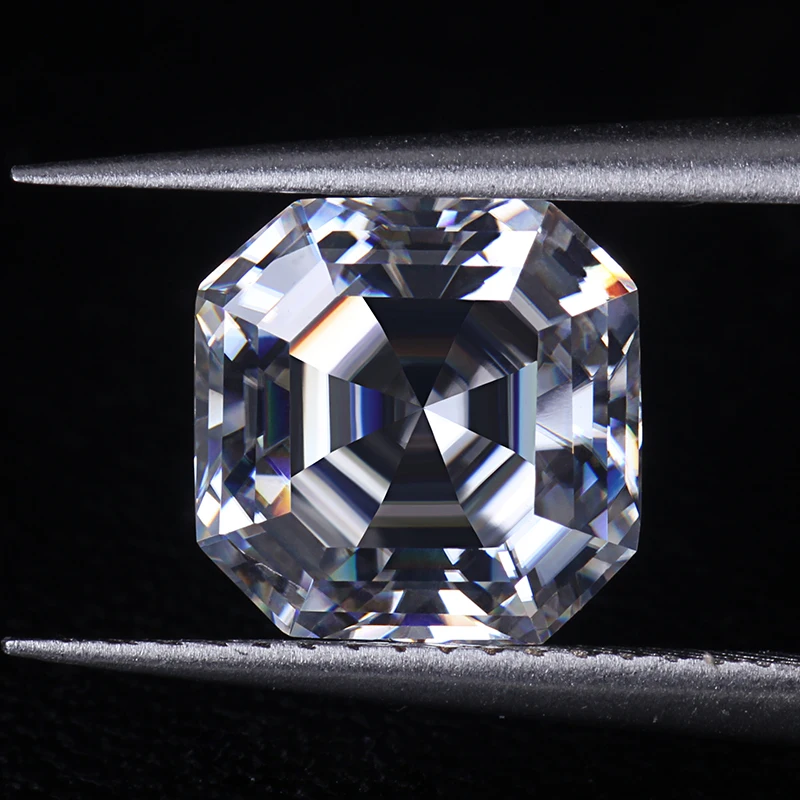 

Moissanites Diamond EF White Color 4*4mm Asscher Cut Moissanites Loose Stones for Jewelry Making