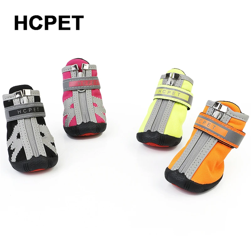 HCPET 4pcs Waterproof Winter Pet Dog Shoes Anti slip Snow Pet Boots Paw