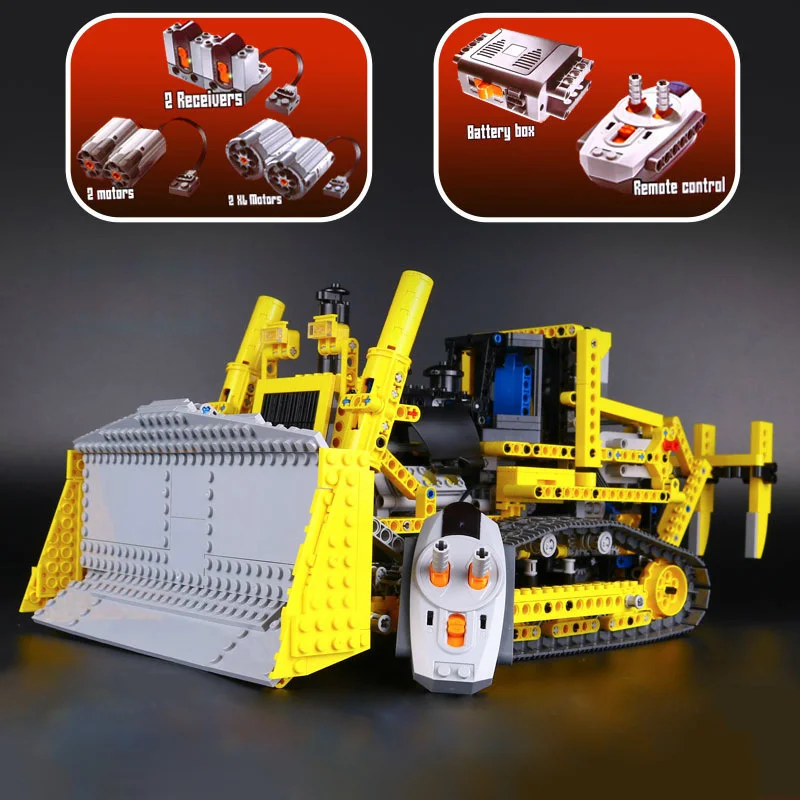 

Lepin 20008 Legoings Technic Science and Technology Remote Control Giant Bulldozer Loader Puzzle Gift Toys Hobbies