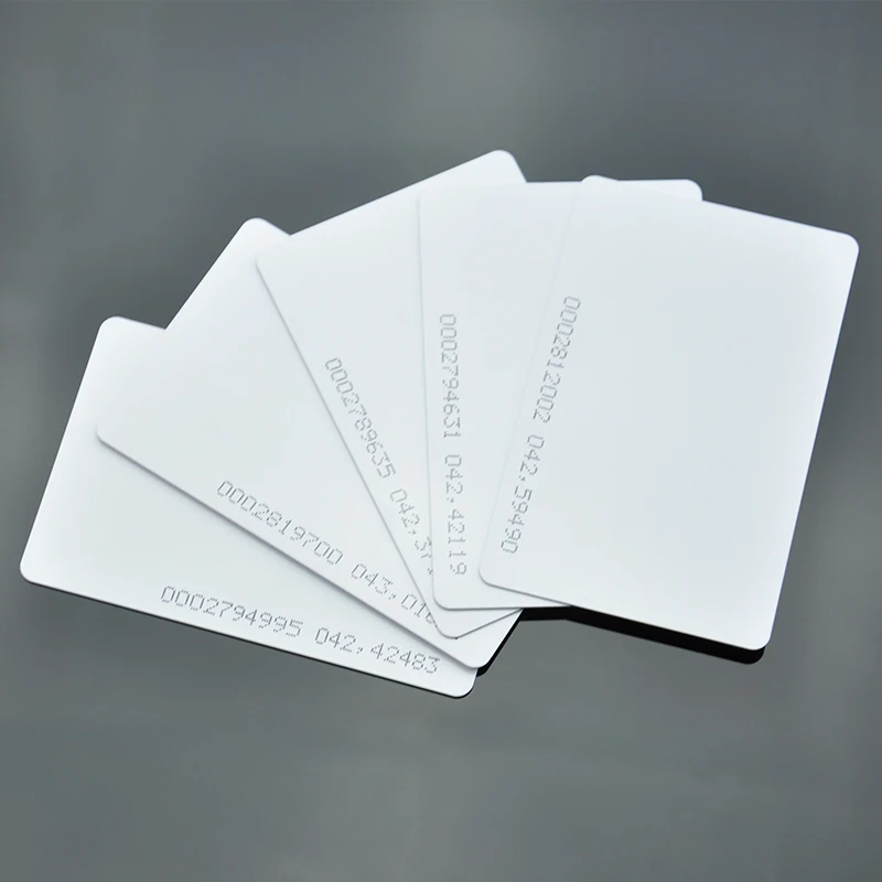

125KHz T5577 chip ID Plastic blank RFID card for access control system