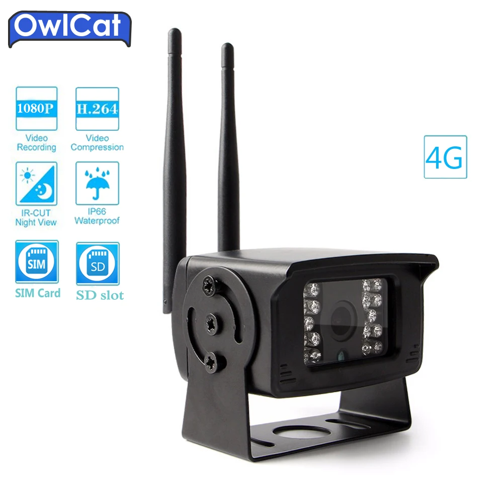 

OwlCat Waterproof/Outdoor FUll HD 1080P 4G SIM Card ip Camera WIFI 2.0MP Mini CCTV Camera AP Remote Monitoring SD Card Slot