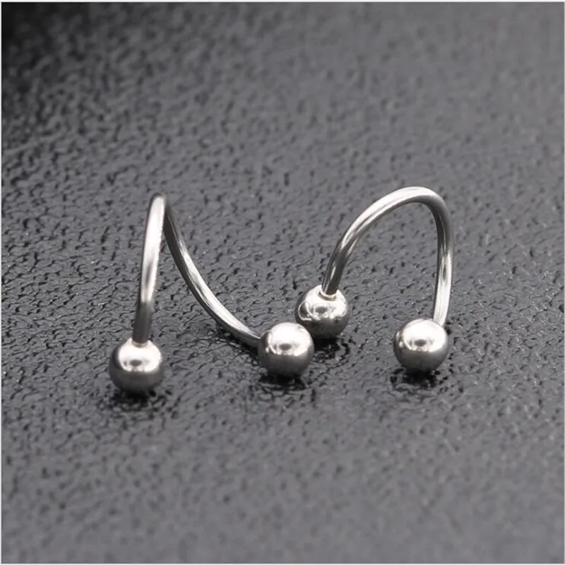 Титановые Ювелирные изделия для бровей Labret из нержавеющей стали 316L в форме S ball не