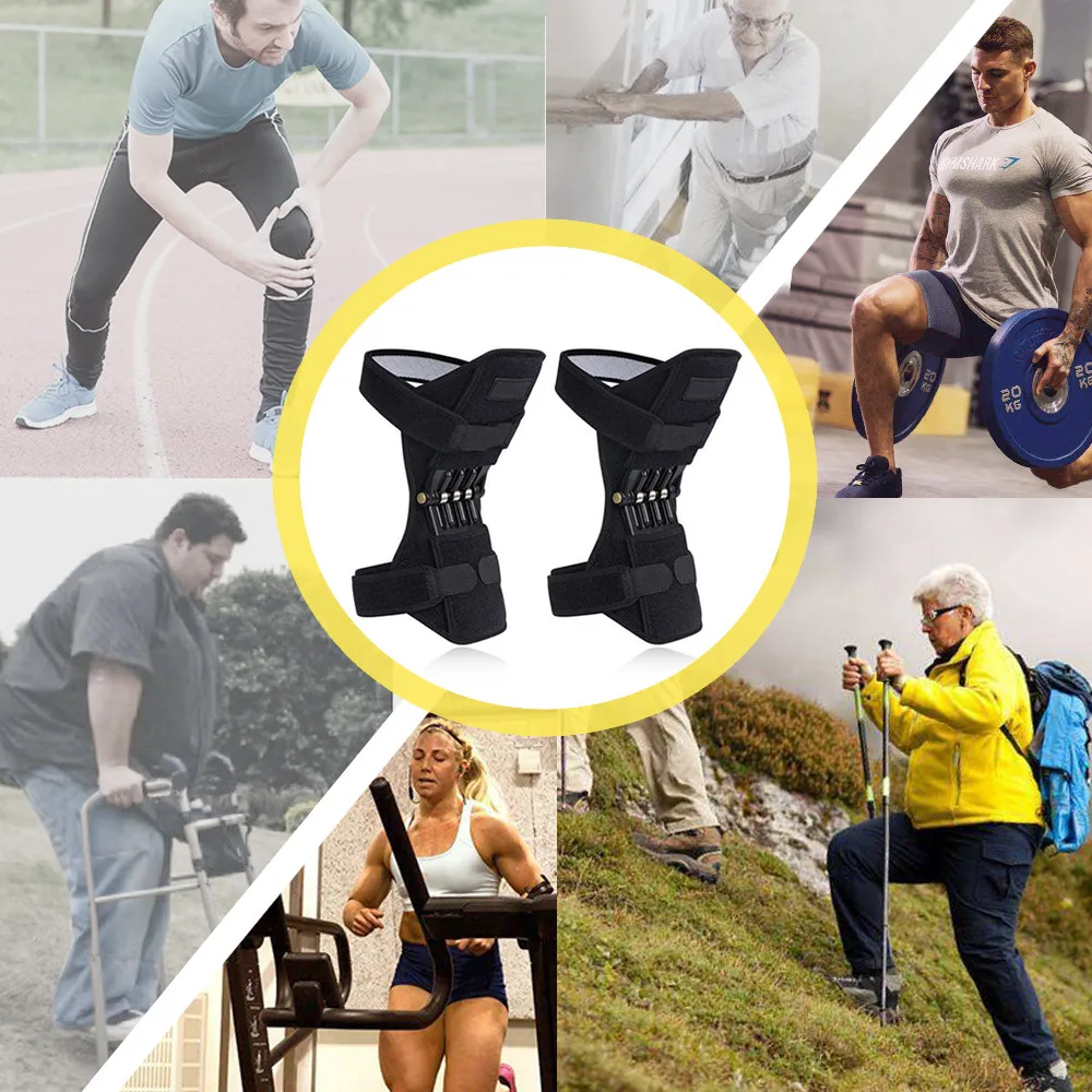 

Elbow knee pads articulation support PowerLift Joint Patella Booster Protector Knee Protector + 2 Horizontal Bars2019 gym sport