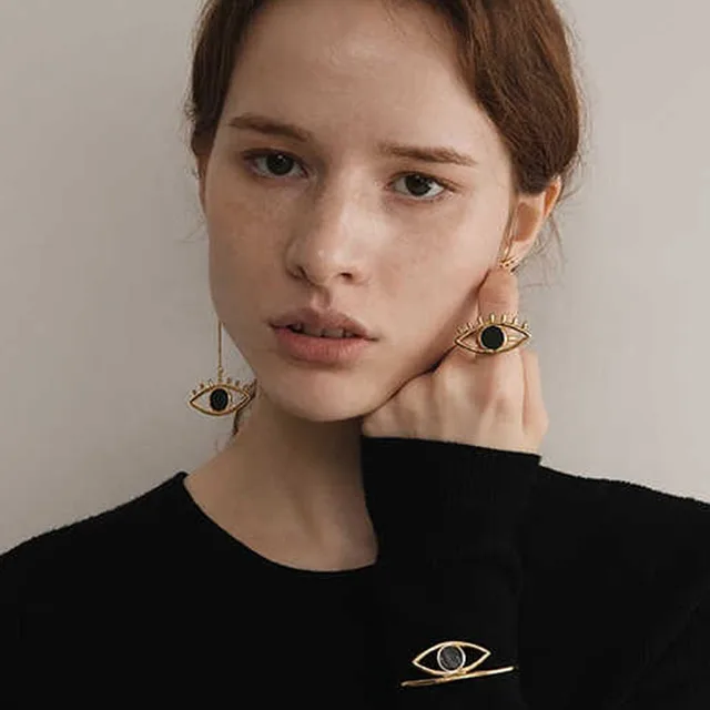 2017 Nuovo Personalizzato Oro/Argento Big Eye Anelli Registrabili Per Le Donne D 2017 Nuovo Personalizzato Oro/Argento Big Eye Anelli Registrabili Per Le Donne D