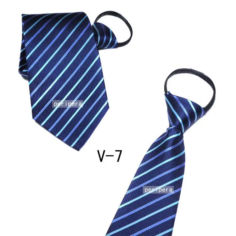 Рубин Вики Для мужчин молния галстук галстуки с узлом модные 10 см Бизнес галстук для человека ленивый галстук легко вытащить из бечёвки свадебные галстуки - Цвет: 7