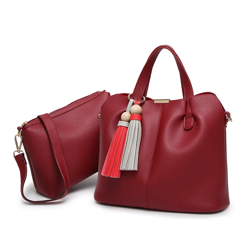 Brand New 2017 Women Bag With Fashion Doll Composite Bag PU Leather Handbags Large Capacity Women Messenger Satchel 9000  
