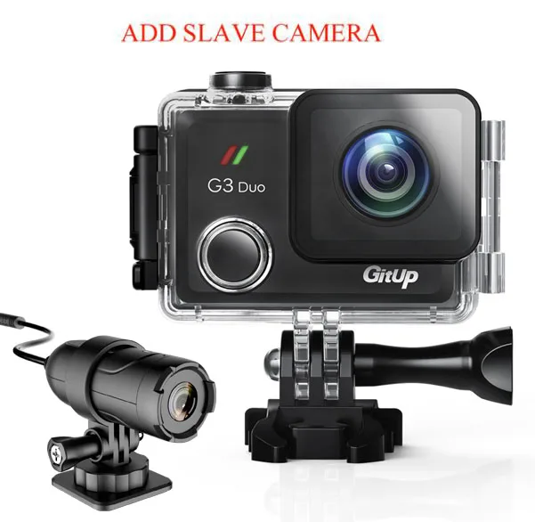 Gitup G3 Duo Git3 12MP 2160 P Wi-Fi 2 К Спорт действий Cam " Touch ЖК-дисплей Экран гироскопа 90 градусов дистанционного Управление ведомого Камера дополнительно - Цвет: Add Slave Camera