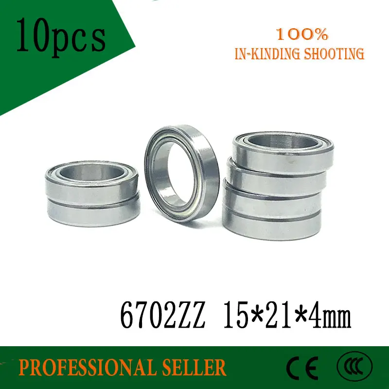 6702ZZ 베어링 61702, 15x21x4mm 얇은 섹션 6702Z 볼 베어링 ZZ 6702z, 10pcs|zz ...