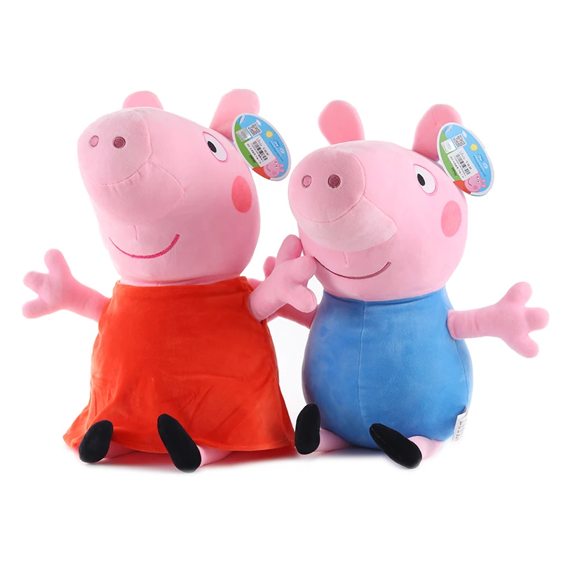 

Peppa pig George pepa Pig Family Plush Toys 19cm Stuffed Doll Party decorations Schoolbag Ornament Keychain Toys For Children