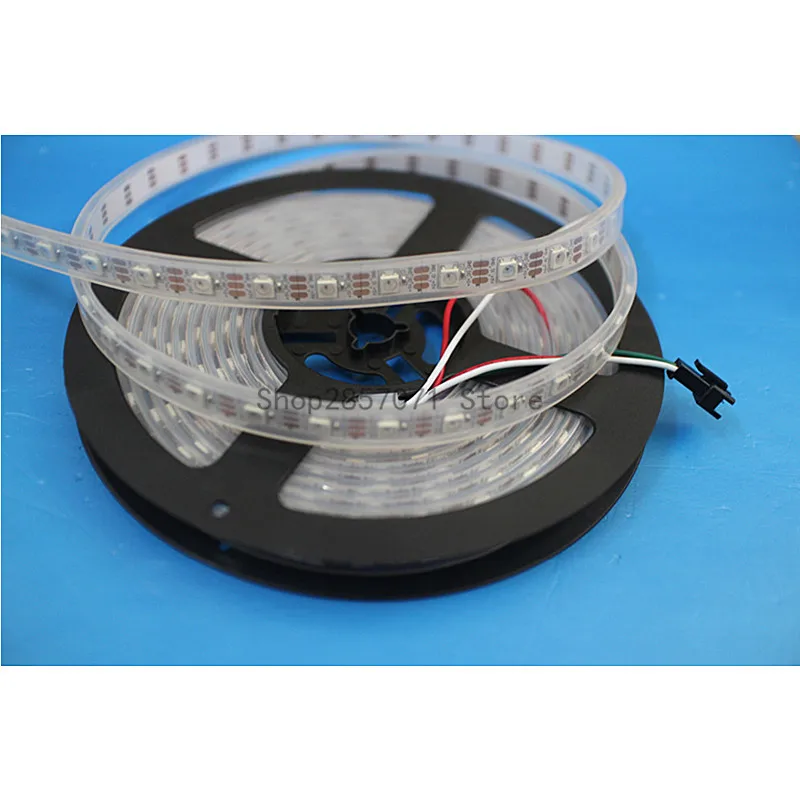 SZRZGT WS2812B 5050 RGB Светодиодная лента 5 м 150 300 светодиодов 144 30 светодиодов/м