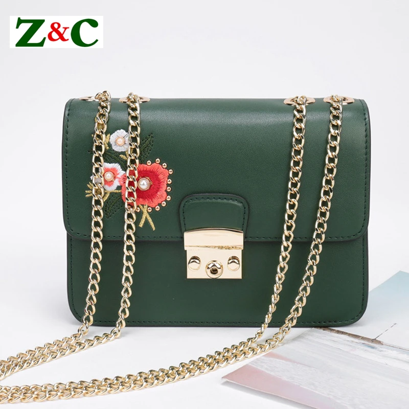 

Famous ther Bags Fashion Flower Chain Rivet Women Leather Handbags Famous Designer Shoulder Crossbody Bags Bolsas Feminina