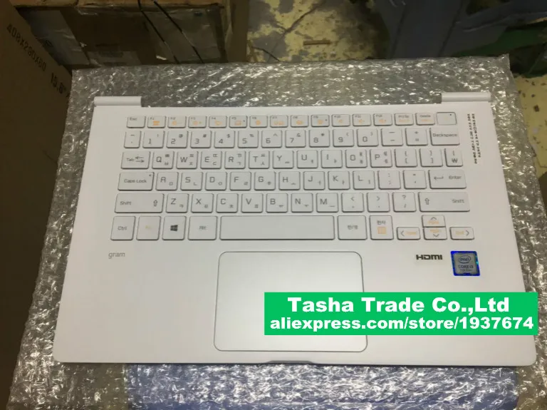 

Laptop Upper Case C Cover KR keyboard bezel For LG gram 14z970 WHITE Palmrest Keyboard KR Version Korea layout