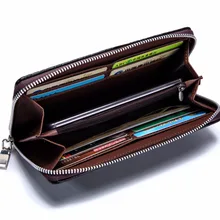 Nuevo 2017 Hombres Carteras Monedero Largo Del Embrague Famosa Marca Bolsa de Mano con Levante Ventana ID Monedero Bolso de la Moneda de La Cremallera Monederos Masculinos C04