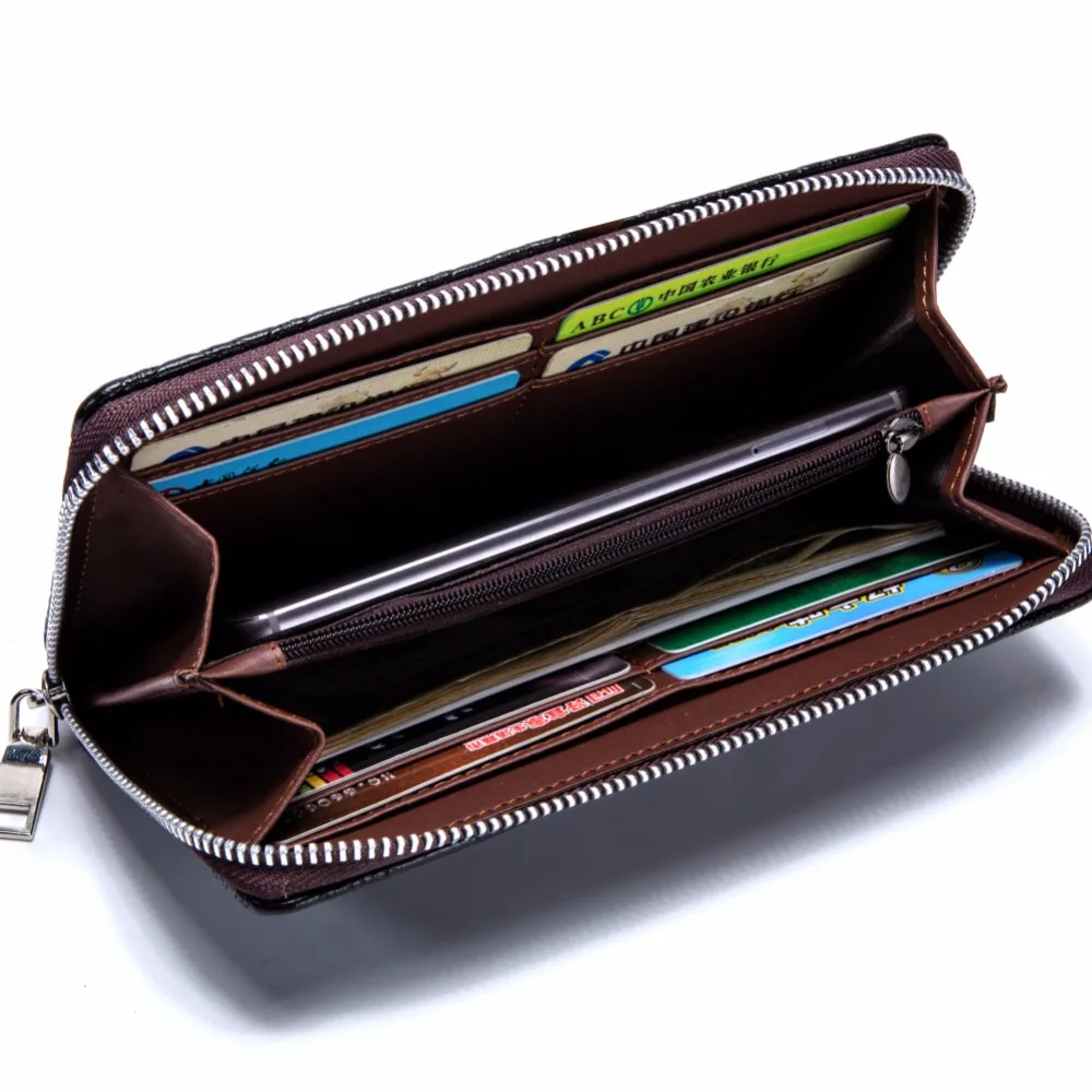 New 2018 Men Wallets Long Clutch Wallet Famous Brand Hand Bag with Flip Up ID Window Purse Male Money Purses Zipper Coin Bag C04 New 2018 Men Wallets Long Clutch Wallet Famous Brand Hand Bag with Flip Up ID Window Purse Male Money Purses Zipper Coin Bag C04