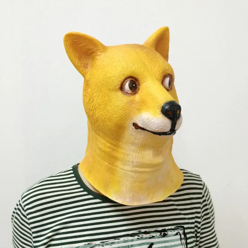 Buy Funny Head Doge 3D Latex Mask Party Cosplay