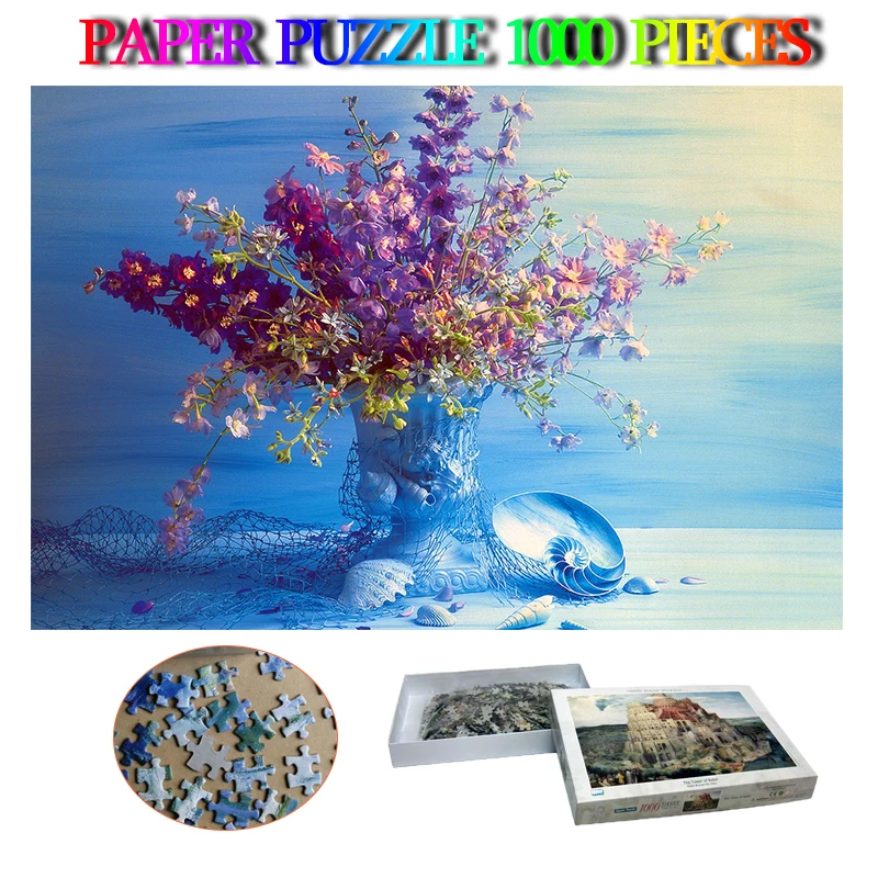 

Purple Arrangement Jigsaw Puzzle Adult DIY 1000 Pieces Paper Puzzle Challenging Brain Trainer 1000 Piece Puzzles Kids Teens Toys