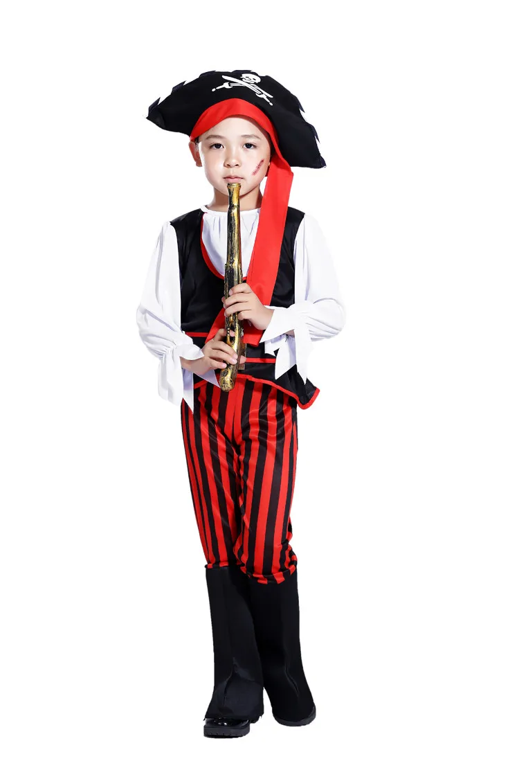 Пиратский костюм на Хэллоуин Пираты Карибского моря костюмы карибских пиратов для мальчиков костюмы ролевой игры капитан Джек