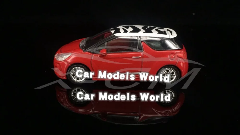 Литая под давлением модель автомобиля для Norev DS3 1:55 (красный/черный/белый) +