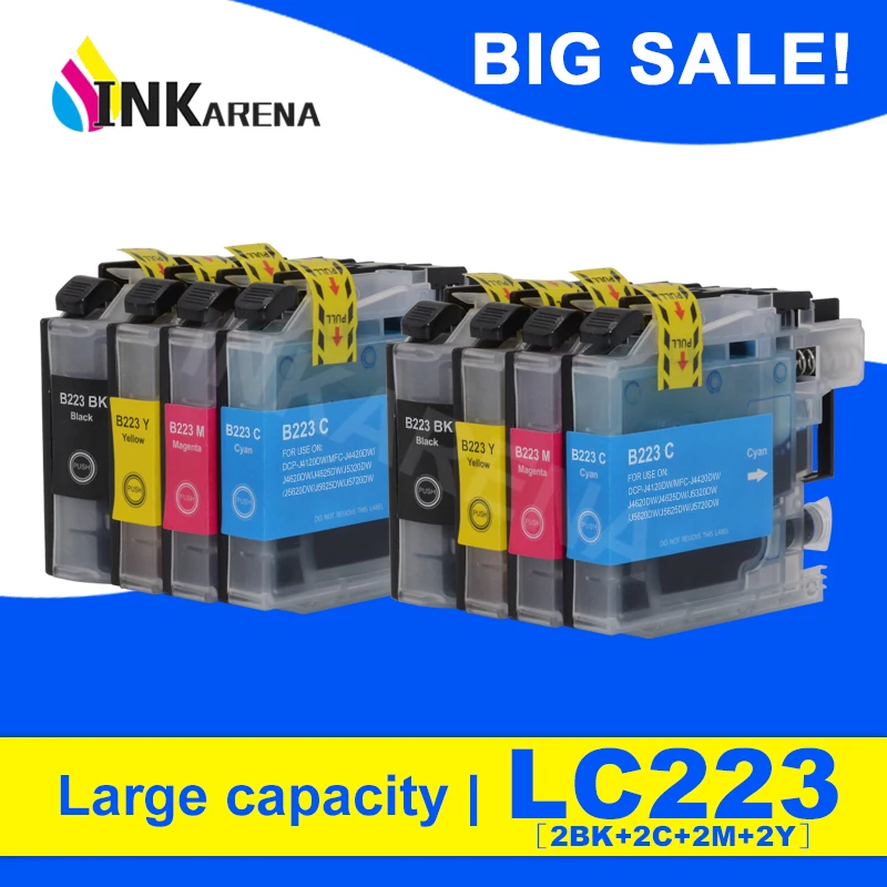 LC221 LC223 полный картридж для принтера Brother LC225 LC227 LC229 картриджи J5620DW J5720DW J480DW J680DW J880DW