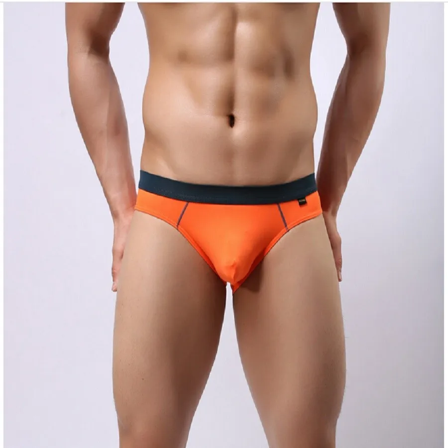 

4pcslot! Men's Sexy Briefs Low Waist Bikinis Soild 5 Colours Male Underwear Breathable Boys Underpants Size S M L,Free Shipping