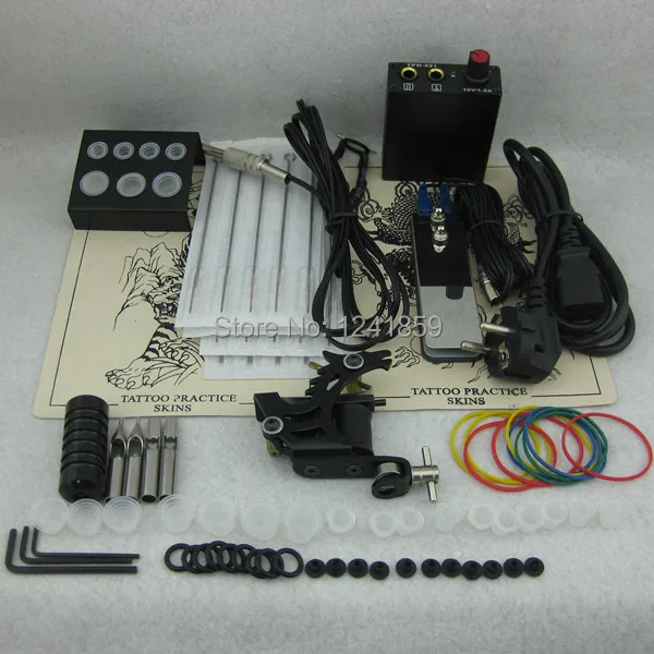 

Complete Beginner Tattoo Kit Set Tattoo Machine Gun Power Supply Needle Grip Tip Combo Supply TKS124#