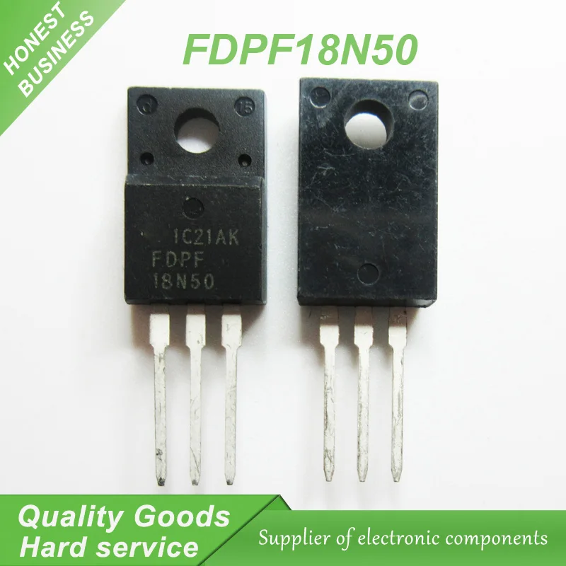 10PCS FDPF18N50 18N50 500V 18A N Channel MOSFET TO 220F new original-in ...