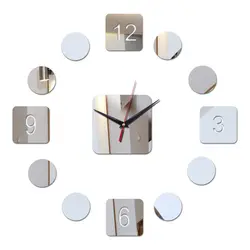 Новые модные продажи акриловые зеркало наклейки диван фон современной гостиной декора дома часы настенные часы