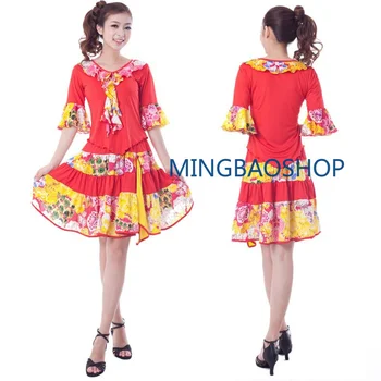 

Women Girls Costume For Dancing Vestidos Latinos Dance Dress Clothes For Salsa ballet leotards for girls ballet dress 2019